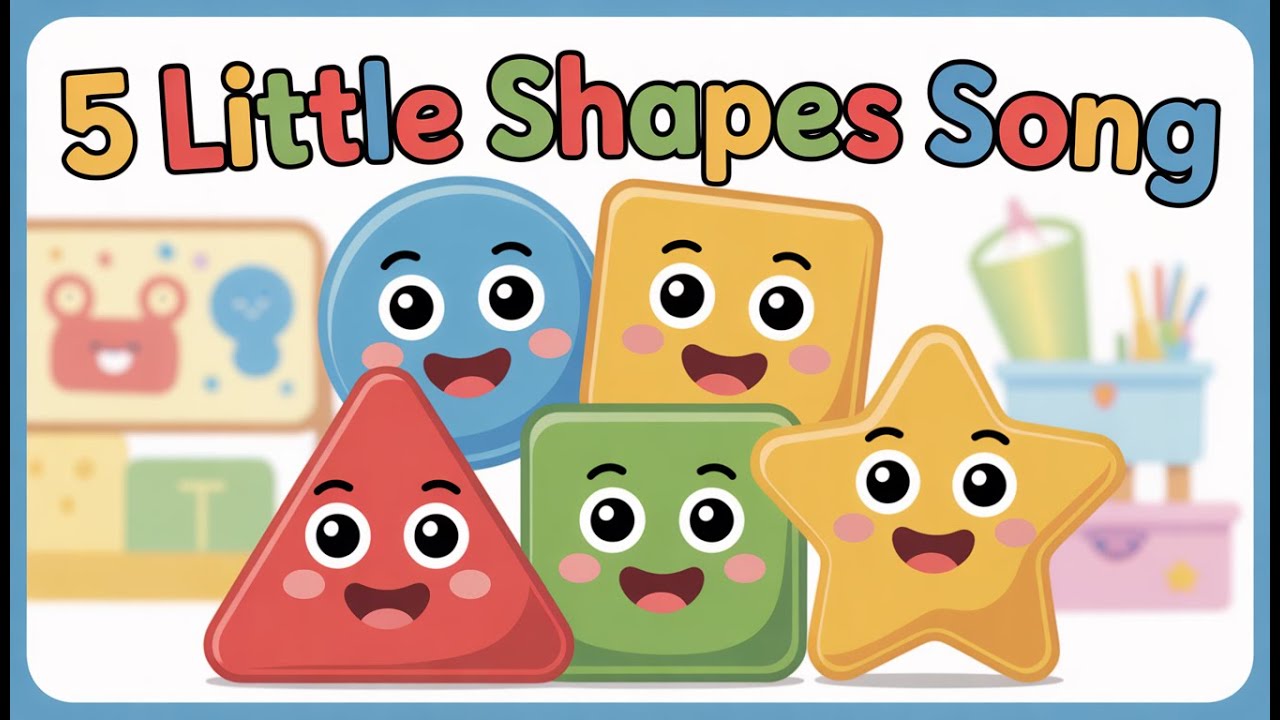 5 Little Shapes Song@TinyTwinkles2k18 #tinytwinkles#nurseryrhymes#video#shapesforkids #kidslearning