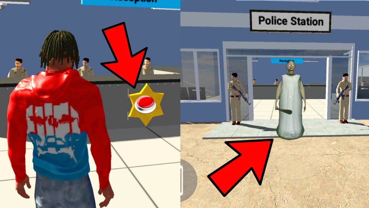 DON'T PRESS THIS RED BUTTON GRANNY IN POLICE STATION INDIAN BIKE DRIVING 3D
