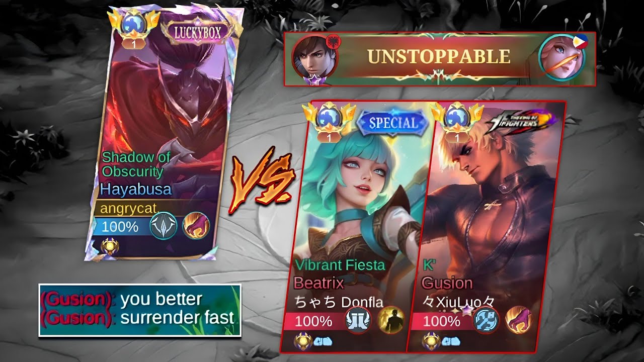 HAYABUSA VS 10K MMR BEATRIX & GUSION!! | INTENSE GAME AGAINST PRO GLOBALS!!🔥 | WHO WILL WIN? | MLBB