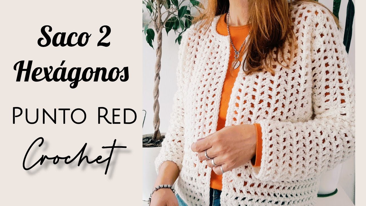 SACO 2 HEXÁGONOS CALADO A CROCHET | TUTORIAL PASO A PASO | PUNTO RED