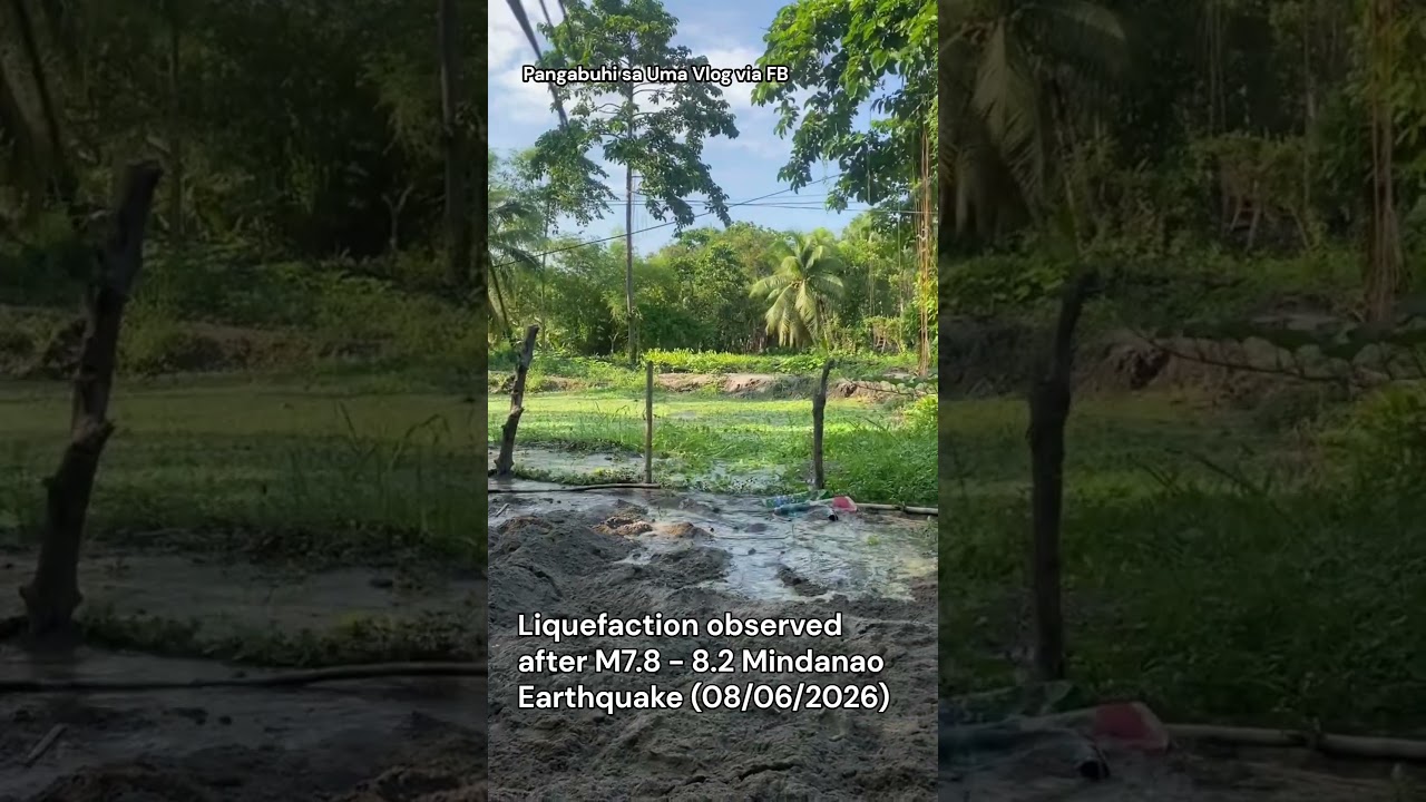 Liquefaction Erupts During M8.0 Mindanao Earthquake 🇵🇭