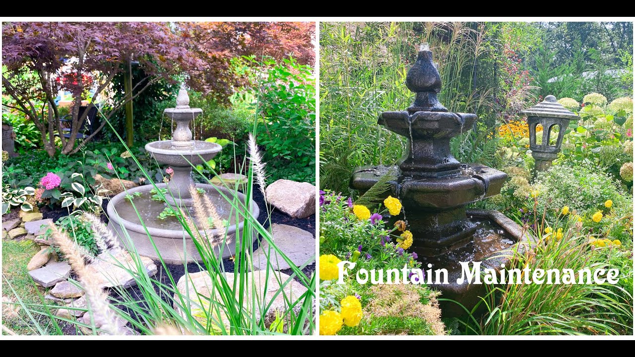 How I Maintain My Water Fountains, Fountain Maintenance With as Little Work As Possible.