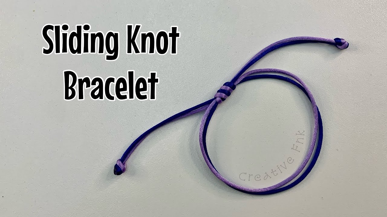 Браслет со скользящим узлом - двухрядный регулируемый браслет