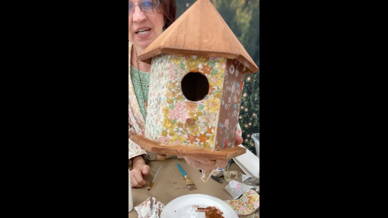 Walmart Birdhouse Makeover Using Our New Fabric Bundle