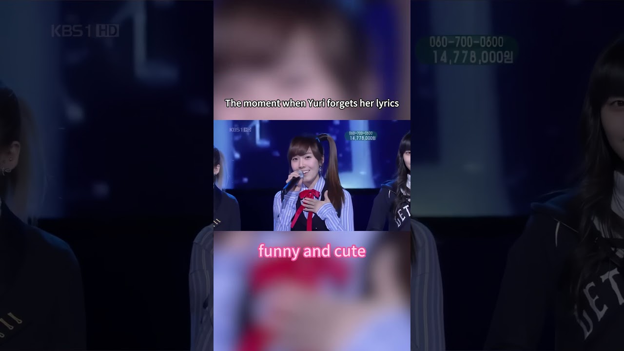 The cute❤ moment when Yuri forgets her lyrics🤣