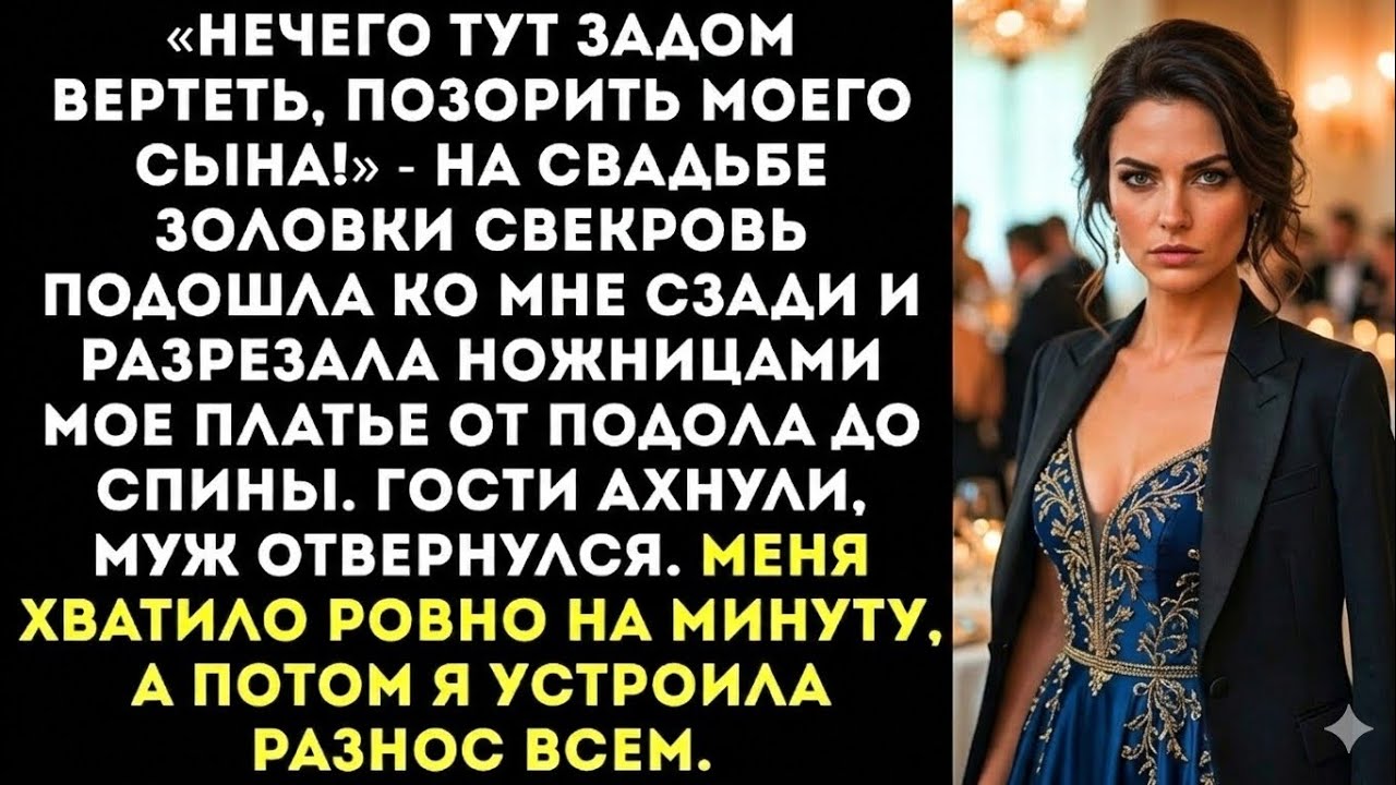 «Свекровь разрезала моё платье на свадьбе… но реакция мужа удивила всех»