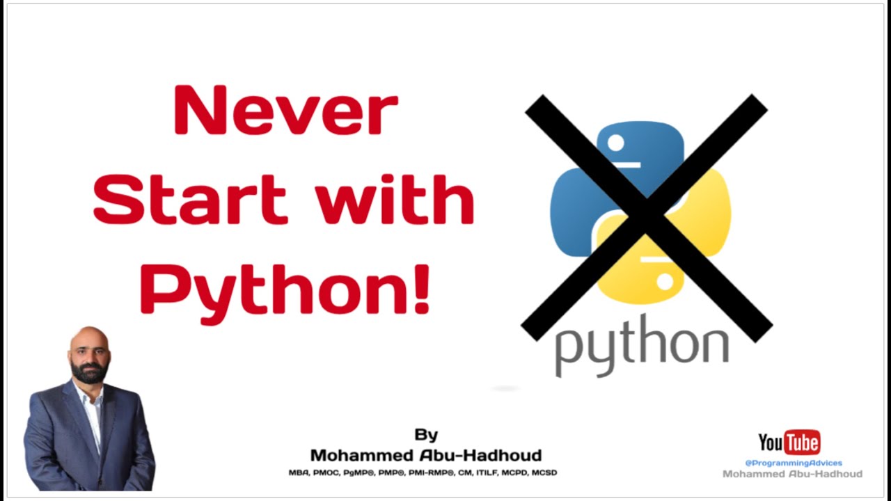 Never Start with Python!