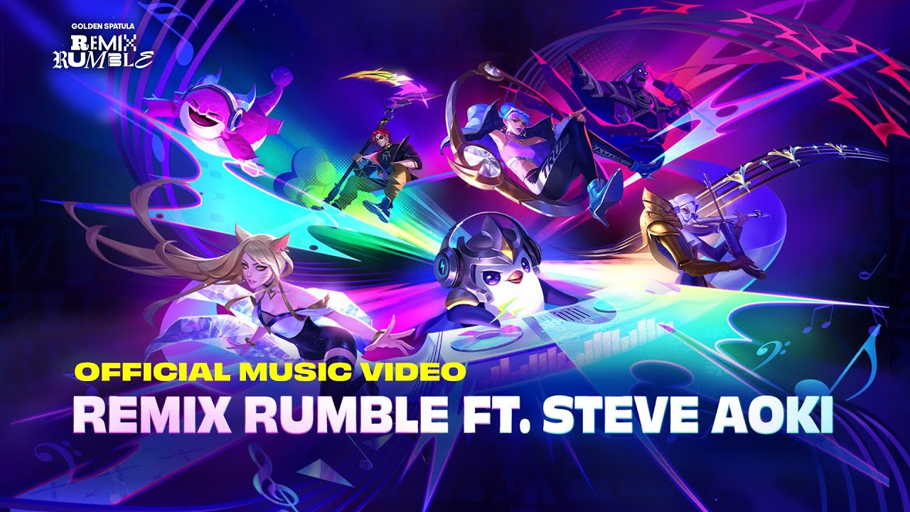 REMIX RUMBLE ft. Steve Aoki (Official Music Video) | Golden Spatula