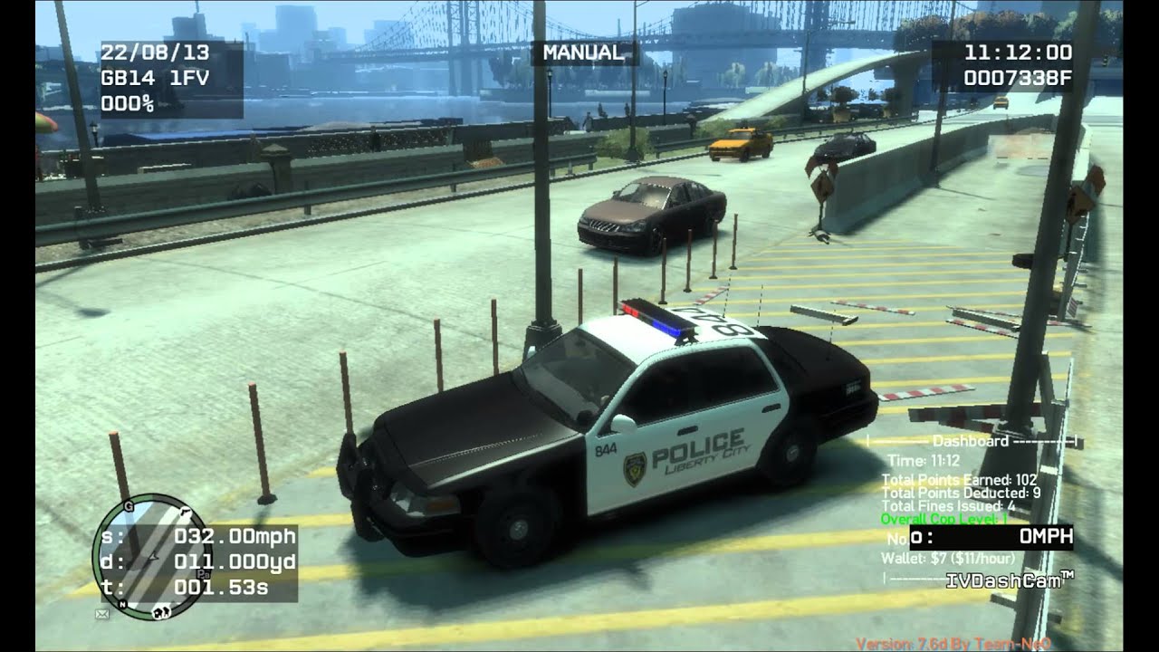 GTA IV Police Pursuit Mod V7.6d gameplay w/ PolicePatrol