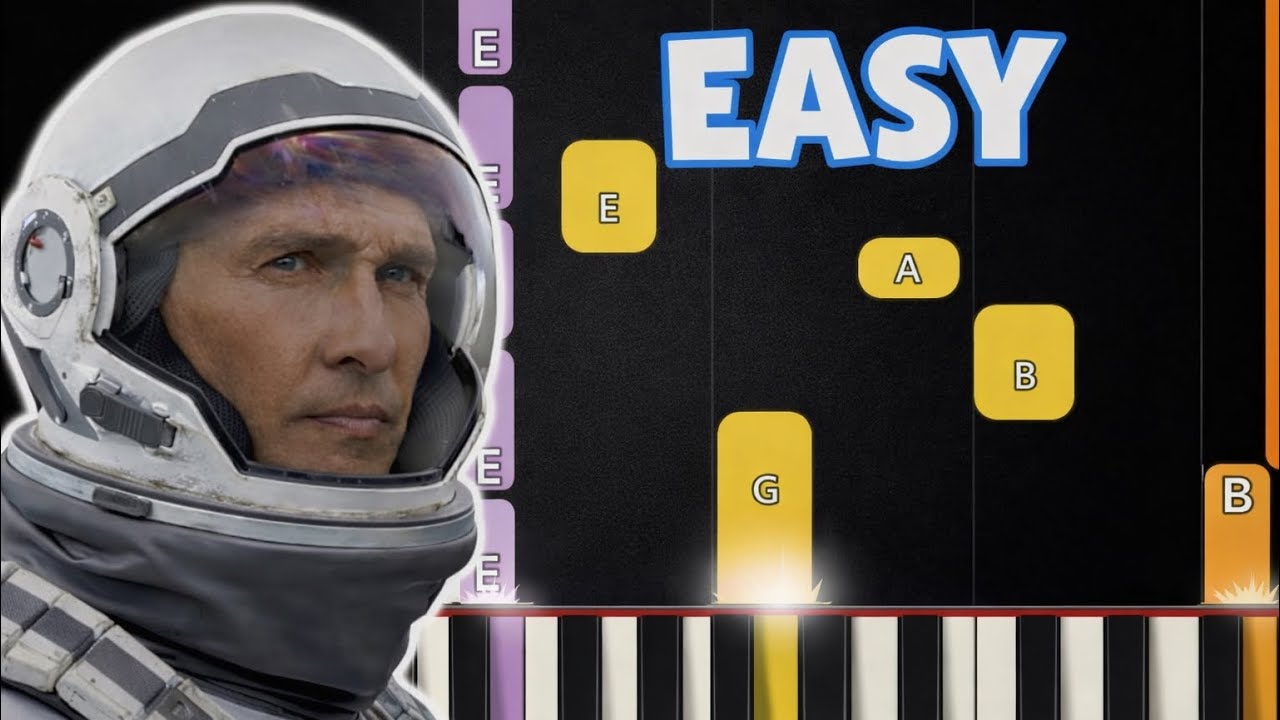 Interstellar - Hans Zimmer / EASY PIANO TUTORIAL / PLAY-ALONG