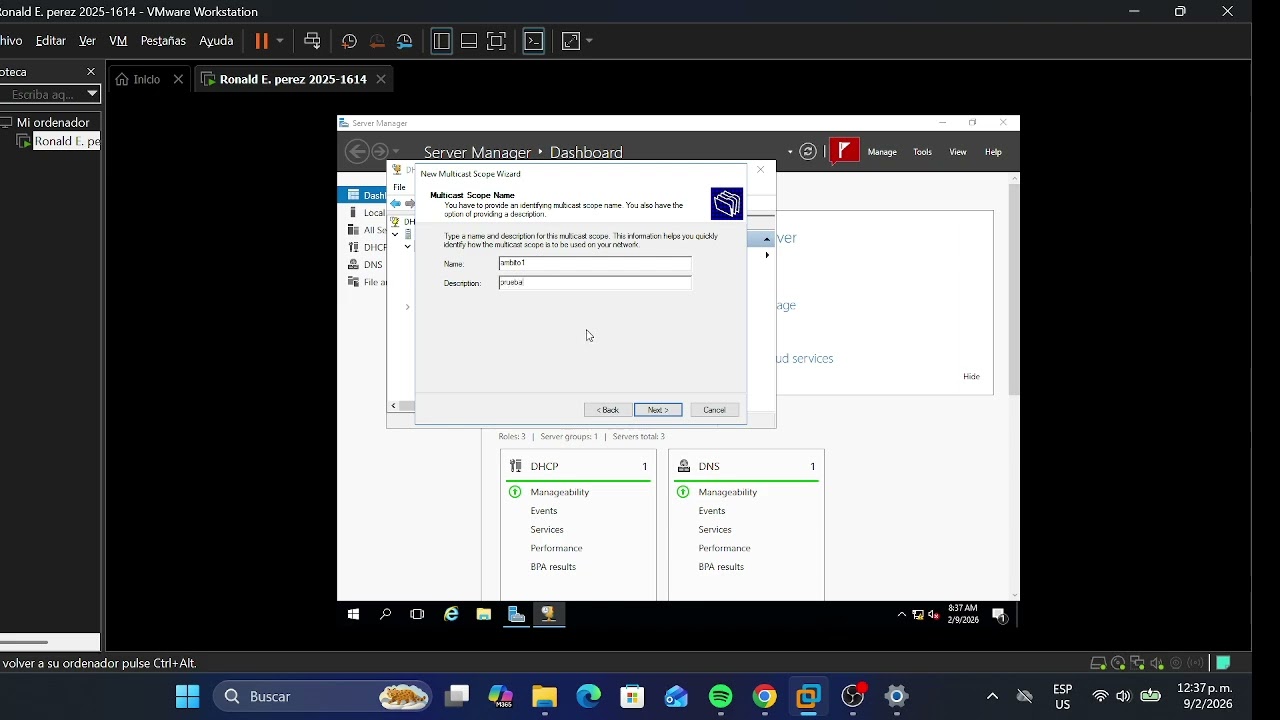 Crear un nuevo ámbito de multidifusión