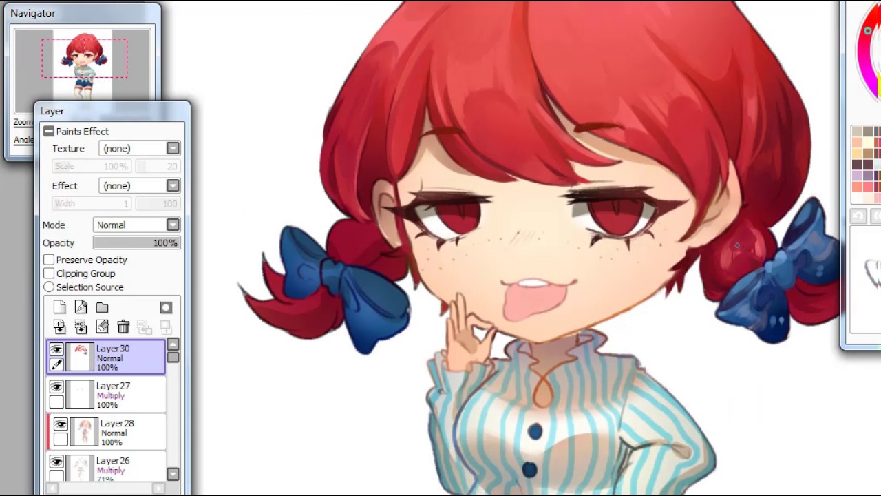 [Speedpaint Shorts] Wendy's Mascot : Chibi Smug Wendy's