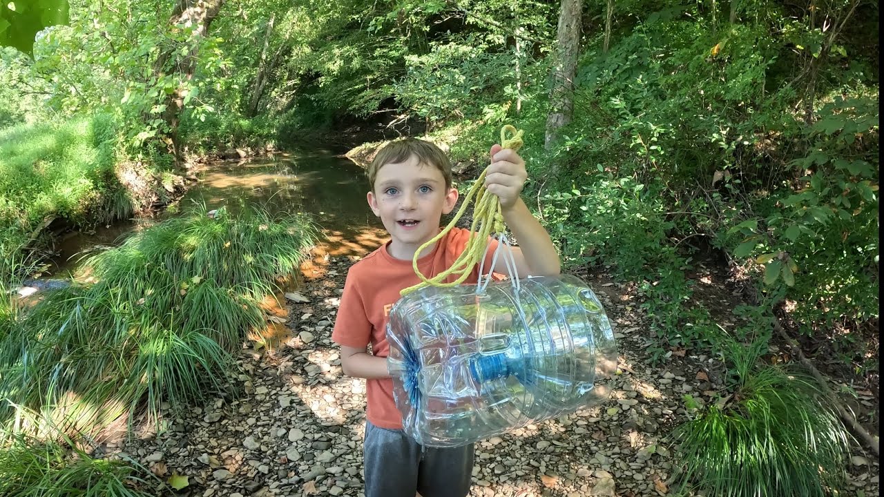 Minnow trapping with a diy minnow trap