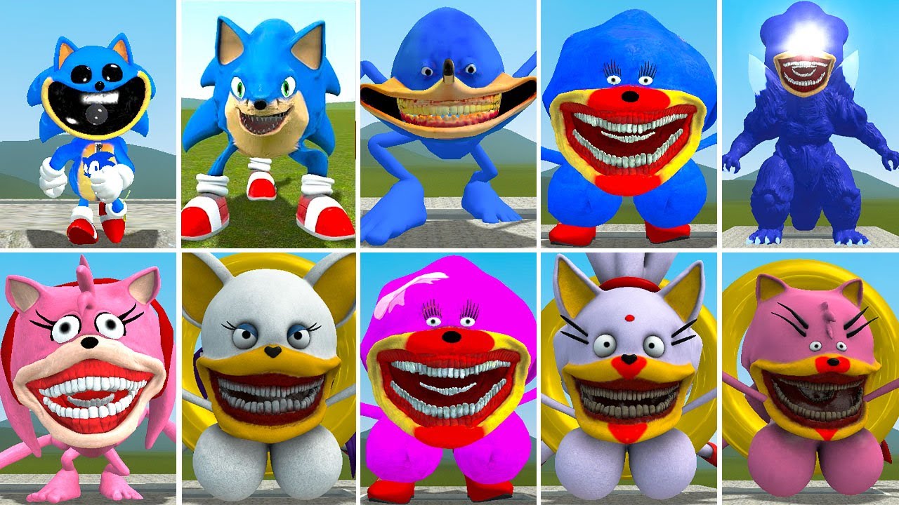 ALL SONIC LOVE STORY AMY VS ALL SONIC GODZILLA FAMILY ? in Garrysmod!,...