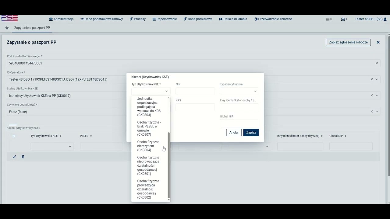 Proces 4.2 Zapytanie o paszport PP