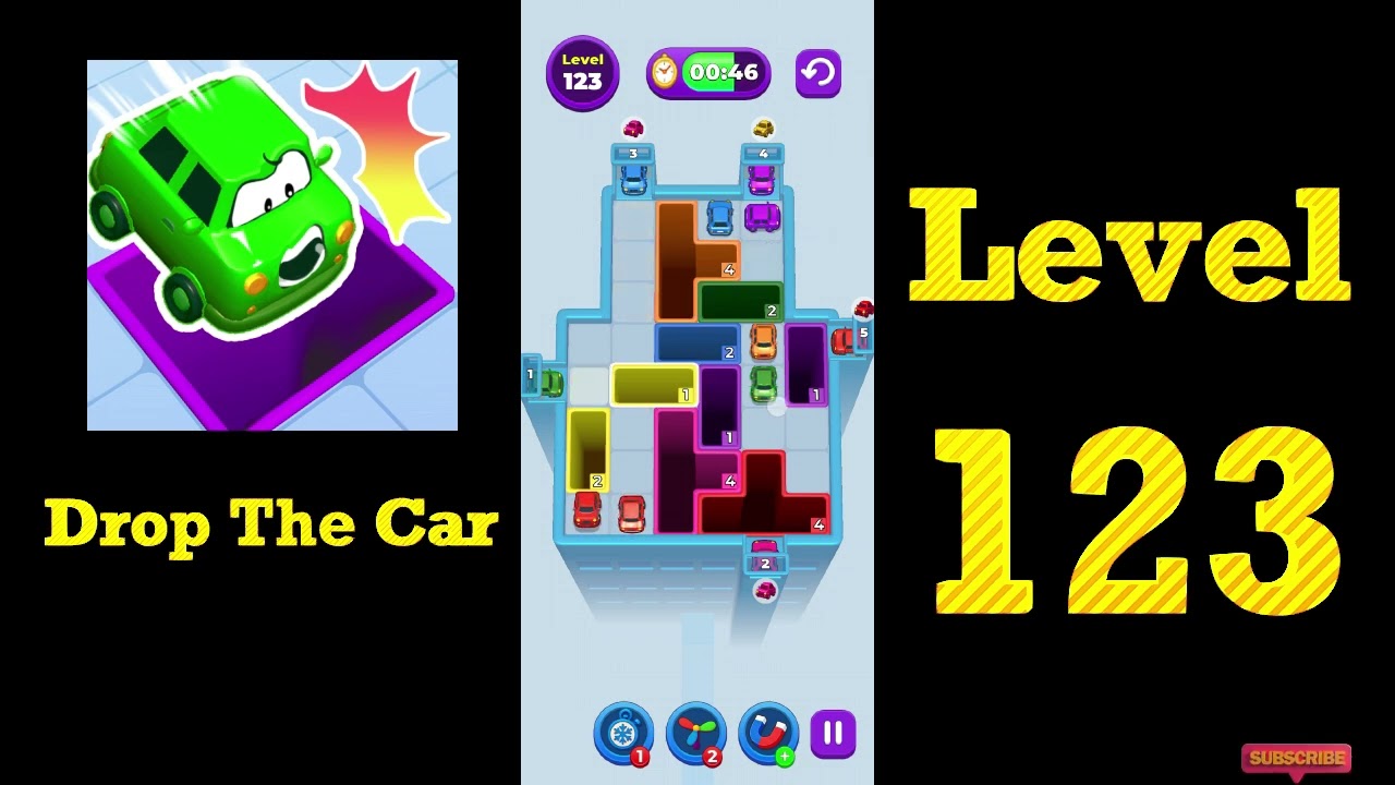 Drop The Car Level 123 Walkthrough 🚗🧩 | Color Drop Puzzle Game Solution | Mini Boss