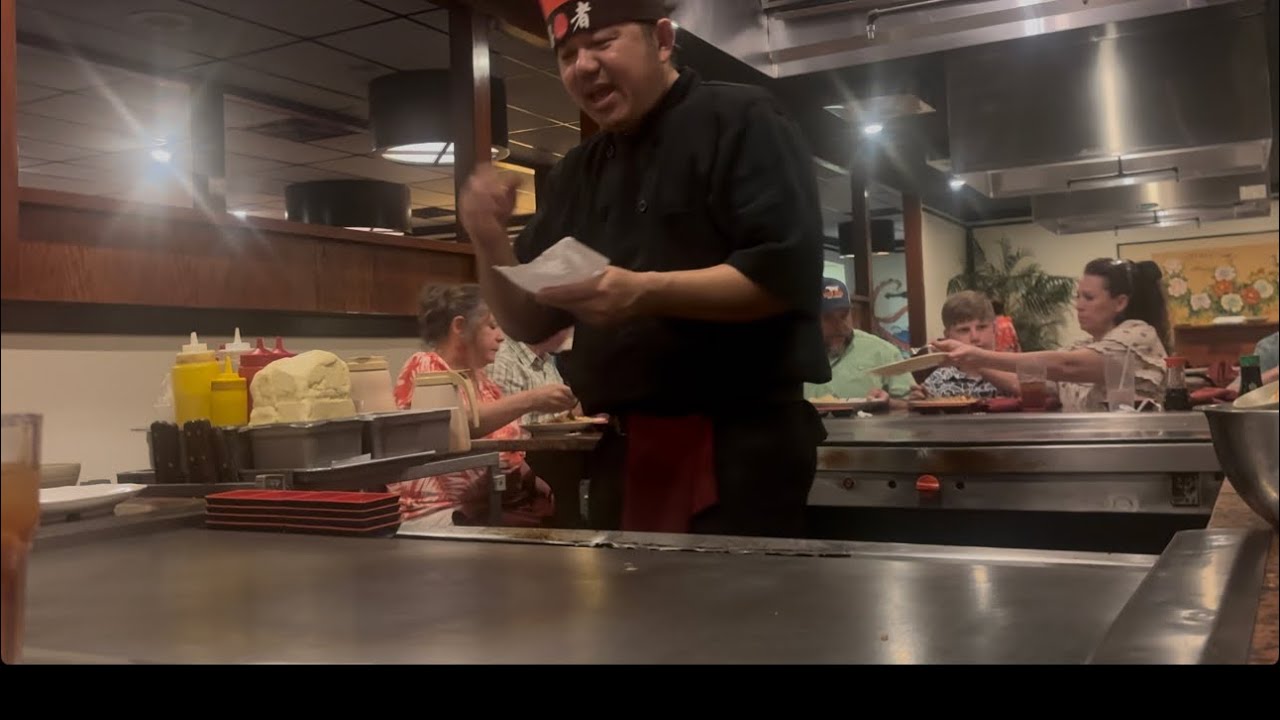 Dinner and a Show! 🔥 Hibachi Chef Cooking Our Whole Meal