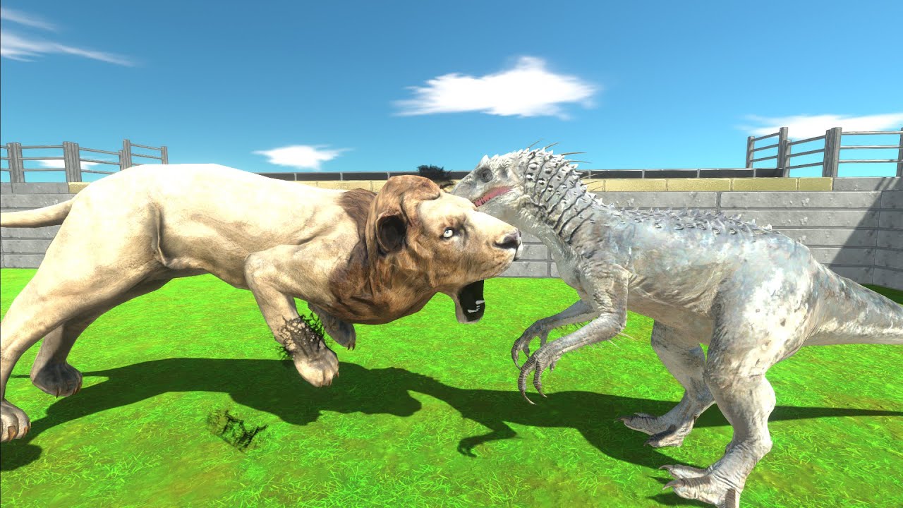 INDOMINUS REX VS LION WHO WILL WIN  Animal Revolt Battle Simulator