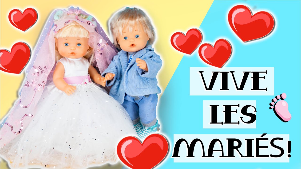 Noa et No&eacute; jouent aux mariages! Noa porte une BELLE ROBE de mari&eacute;e et son ami est le mari&eacute;
