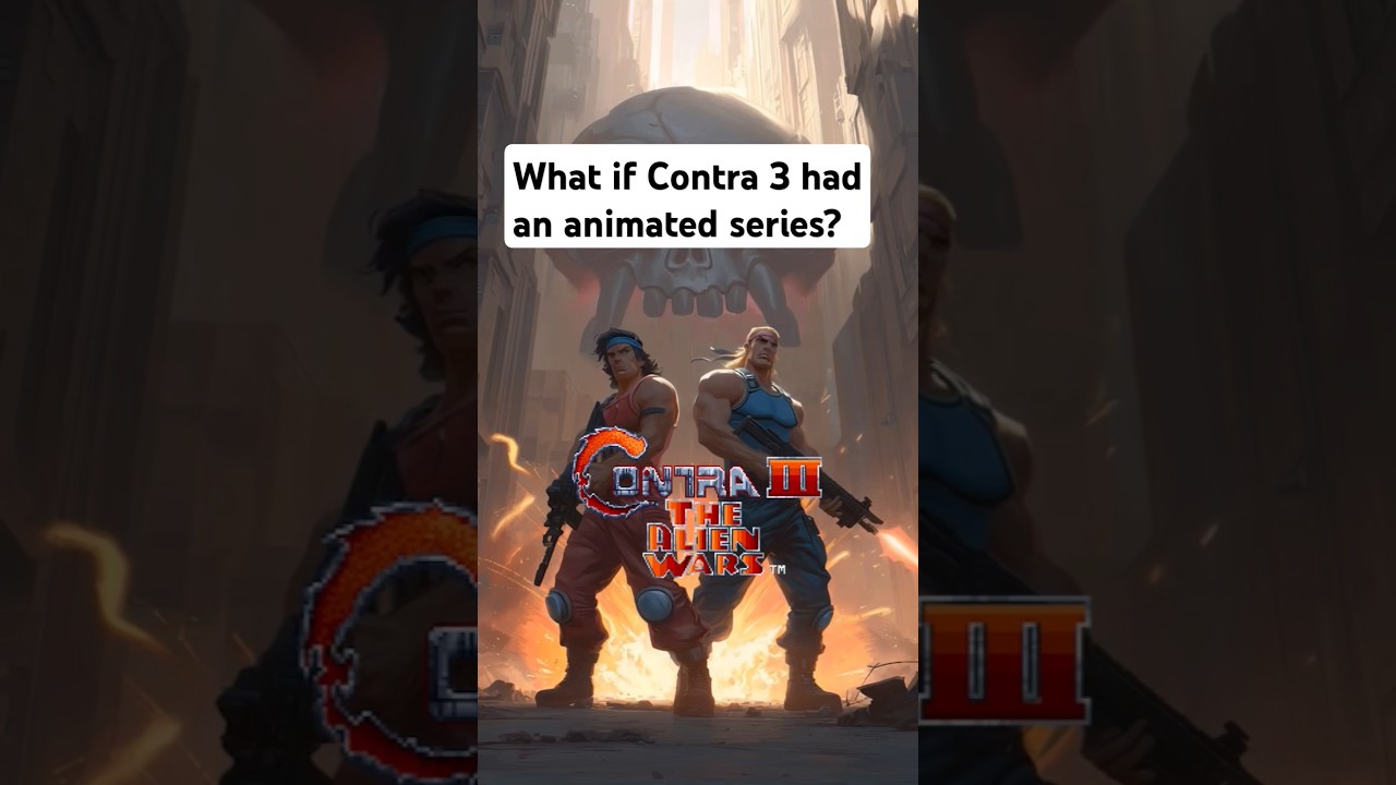Contra 3 as an animated series #ai #gaming #arcadeanthology #contra #animation #shootinggames