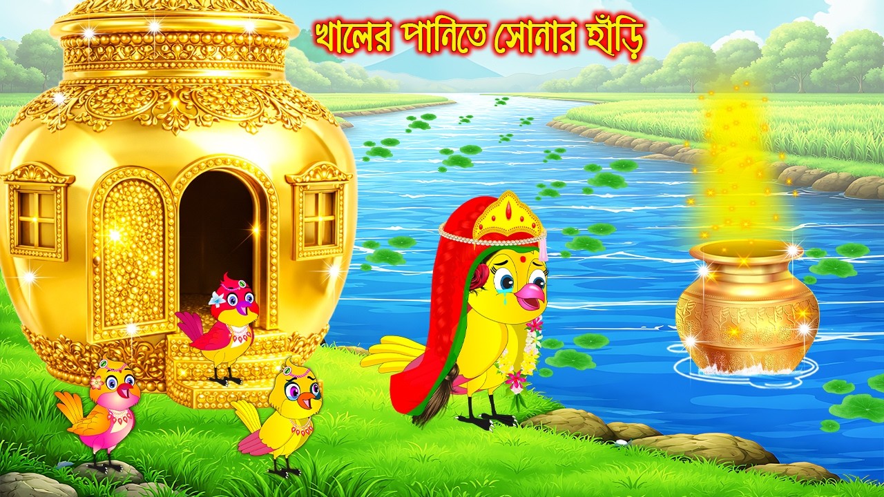 খালের পানিতে সোনার হাড়ি | Khaler Panite Sonar Hasi | Bangla Cartoon | Rupkothar golpo | Tuni Pakhi