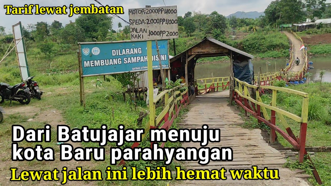 jalan pintas dari Batujajar menuju kota Baru Parahyangan lewat jembatan apung