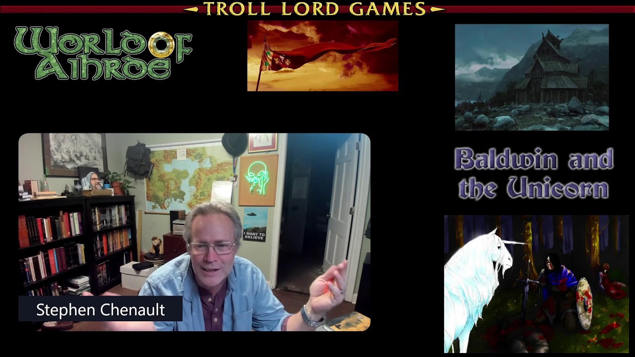 ⚔️ 🦄Baldwin and the Unicorn, Updates RPGs! w/ Stephen Chenault⭐️#SIEGE #ttrpg #playcnc #aihrde #ama