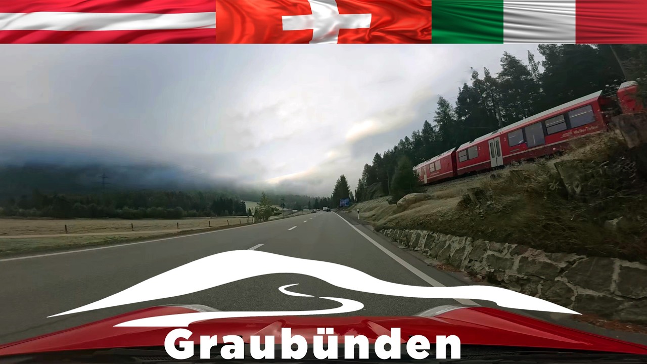 Berninapass (Auffahrt Nordrampe) | 4K