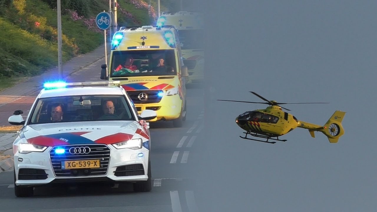 Inzet Mobiel Medisch Team - Politie begeleidt ambulances met spoed vanaf een incident in Bleiswijk!