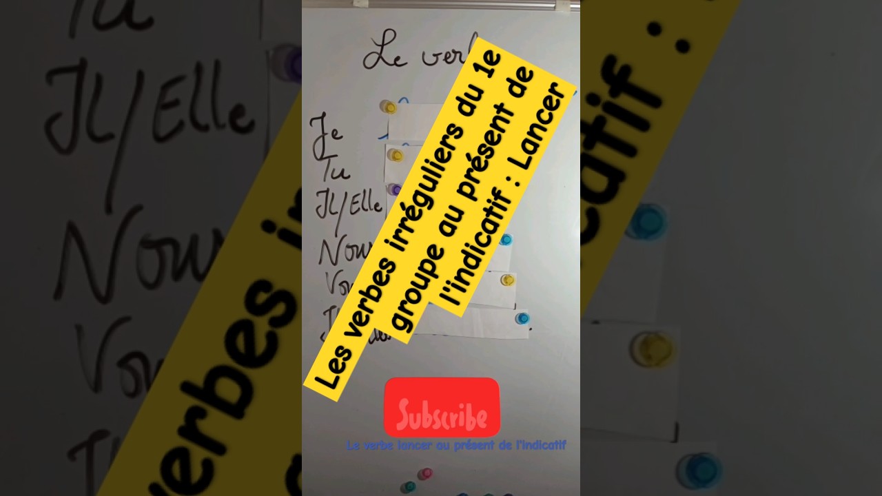 Le verbe lancer au pr&eacute;sent de l'indicatif.#apprendre #fran&ccedil;ais #shorts