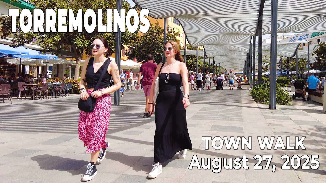 Torremolinos August 27, 2025 Town Walk Malaga Costa del Sol Spain [4K]