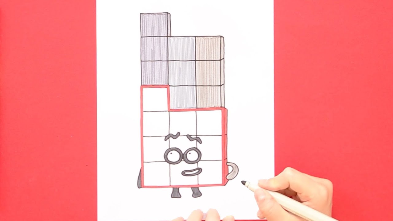 How to draw Numberblocks Block 19