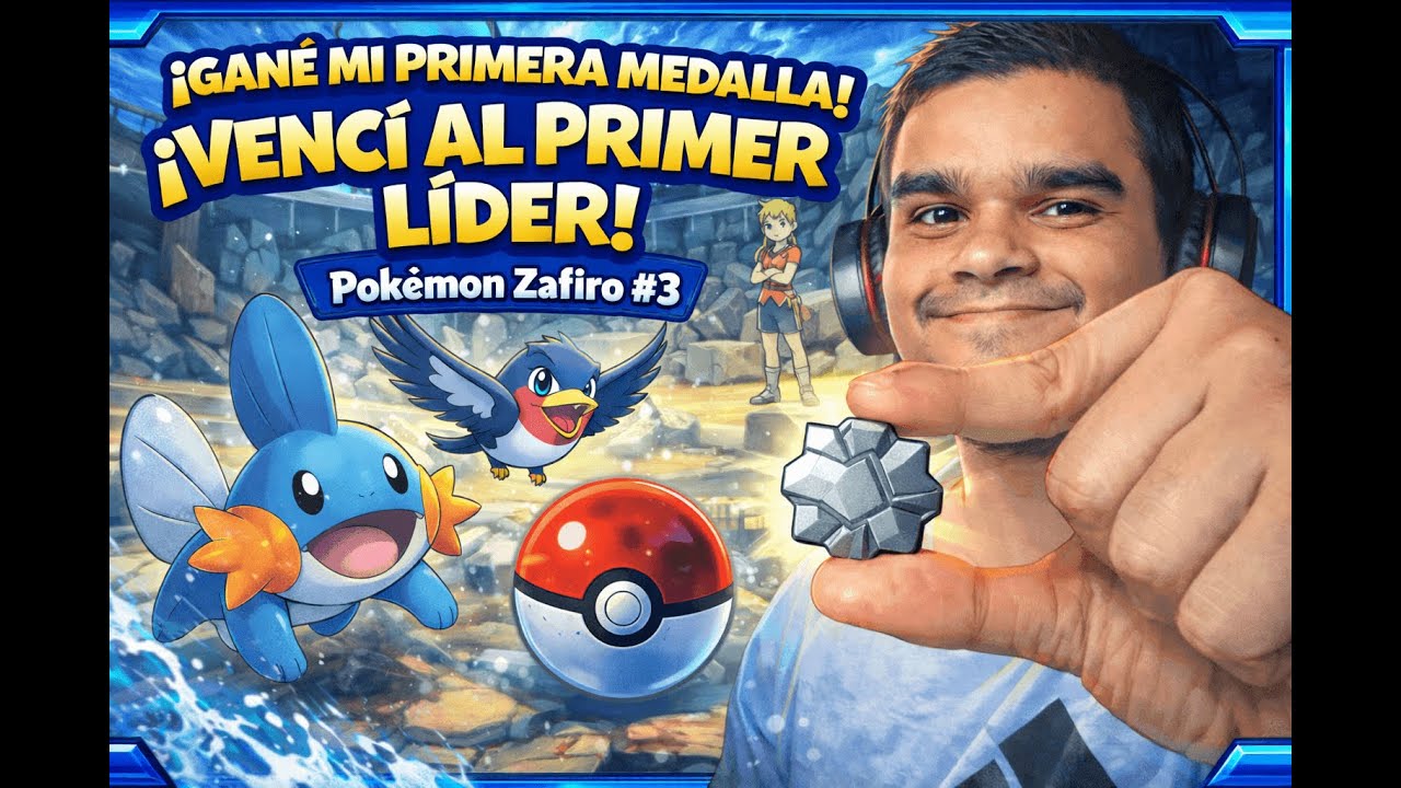 ¡PRIMERA MEDALLA! 😱🔥 Mi aventura Pokémon Zafiro sigue creciendo | Capítulo #3