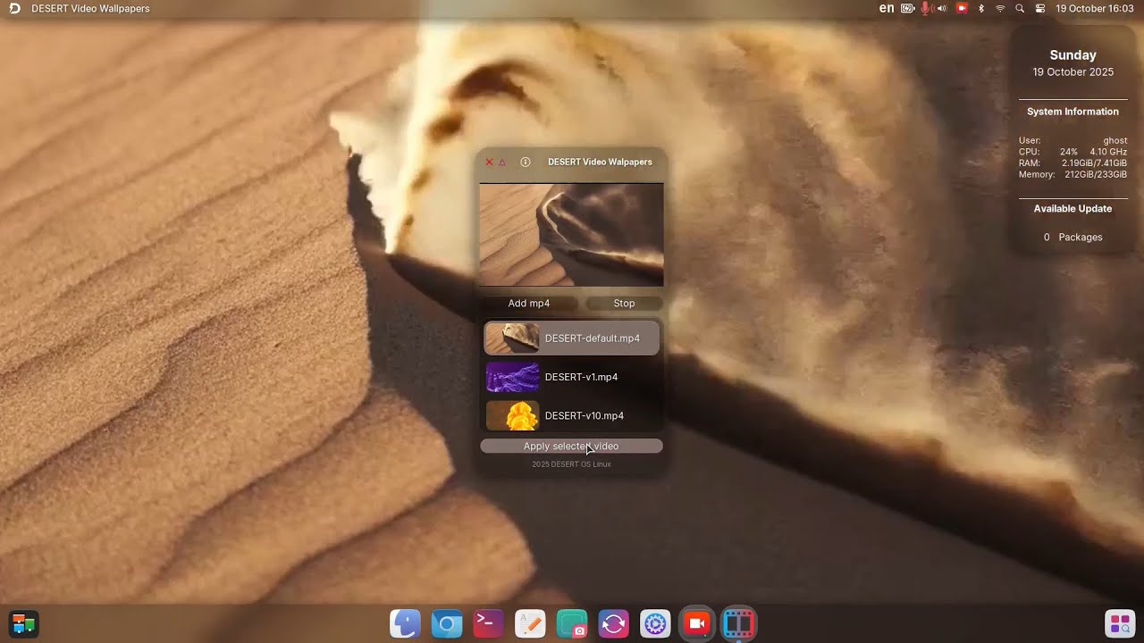 I get lost in the Desert ...Desert OS 4.0