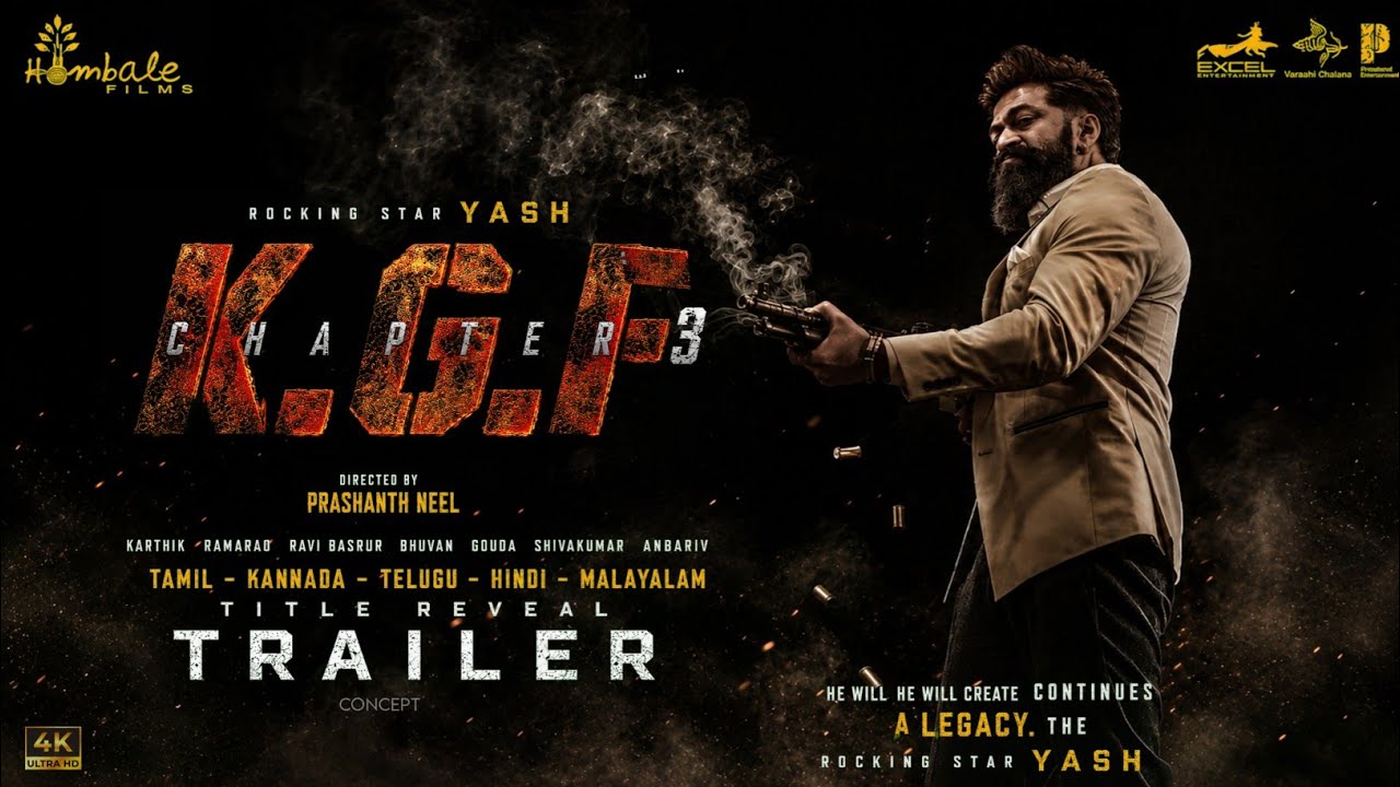 K.G.F: CHAPTER 3 - First Look Trailer | Rocking Star yash | Prashanth Neel | Concept Trailer 