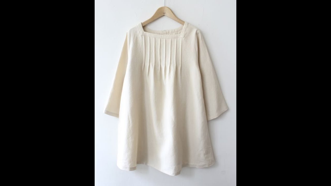 20250224222-1)Pintuck Square Blouse/Pattern.핀턱 스퀘어 블라우스/패턴