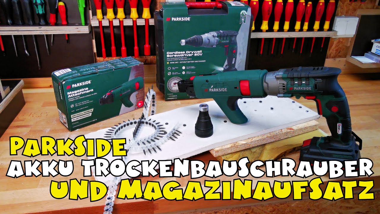 PARKSIDE&reg; 20 V Akku-Trockenbauschrauber PTBSA 20-Li A1 und Magazin-Aufsatz PMA 55 A1