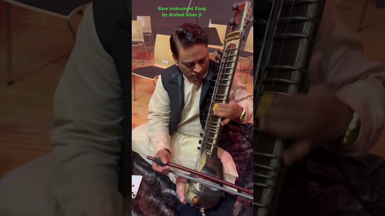 Rare instrument Esraj by very famous artist Shri Arshad Khan ji #indianartist #esraj #indiantabla