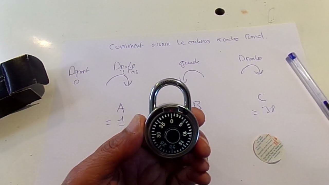 comment ouvrir le cadenas a code rond ( explication)