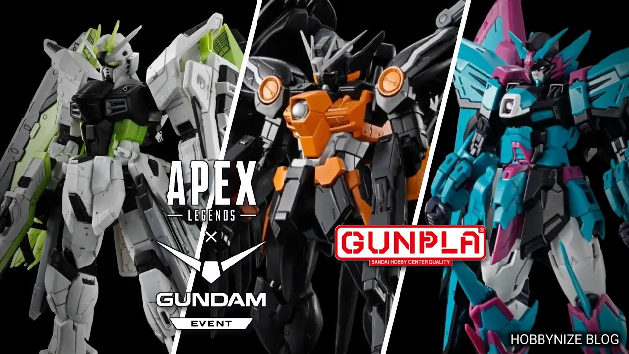 APEX LEGENDS &times; GUNDAM RG [WING GUNDAM ZERO EW Valkyrie, FREEDOM GUNDAM Crypto, GUNDAM EPYON Alter]