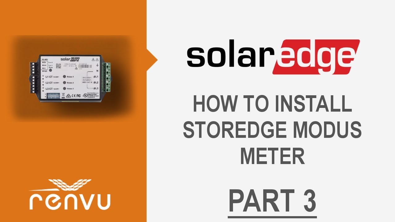 Как установить измерительный прибор SolarEdge Modbus (Часть 3) | RENVU