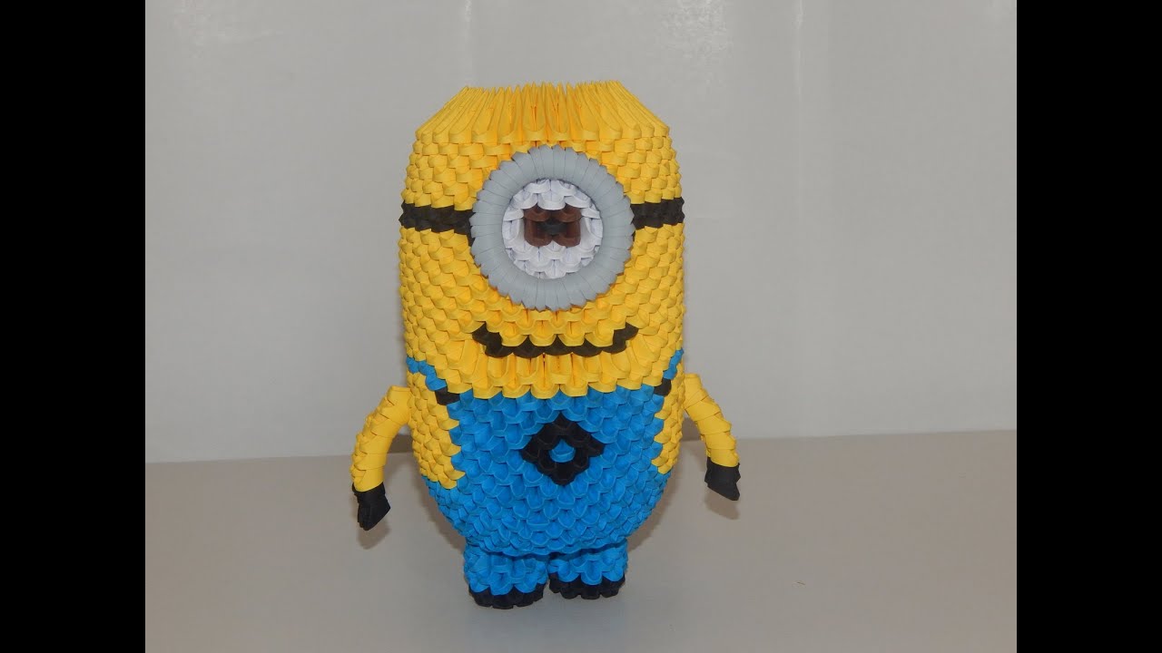 How to make 3d origami Minion part1