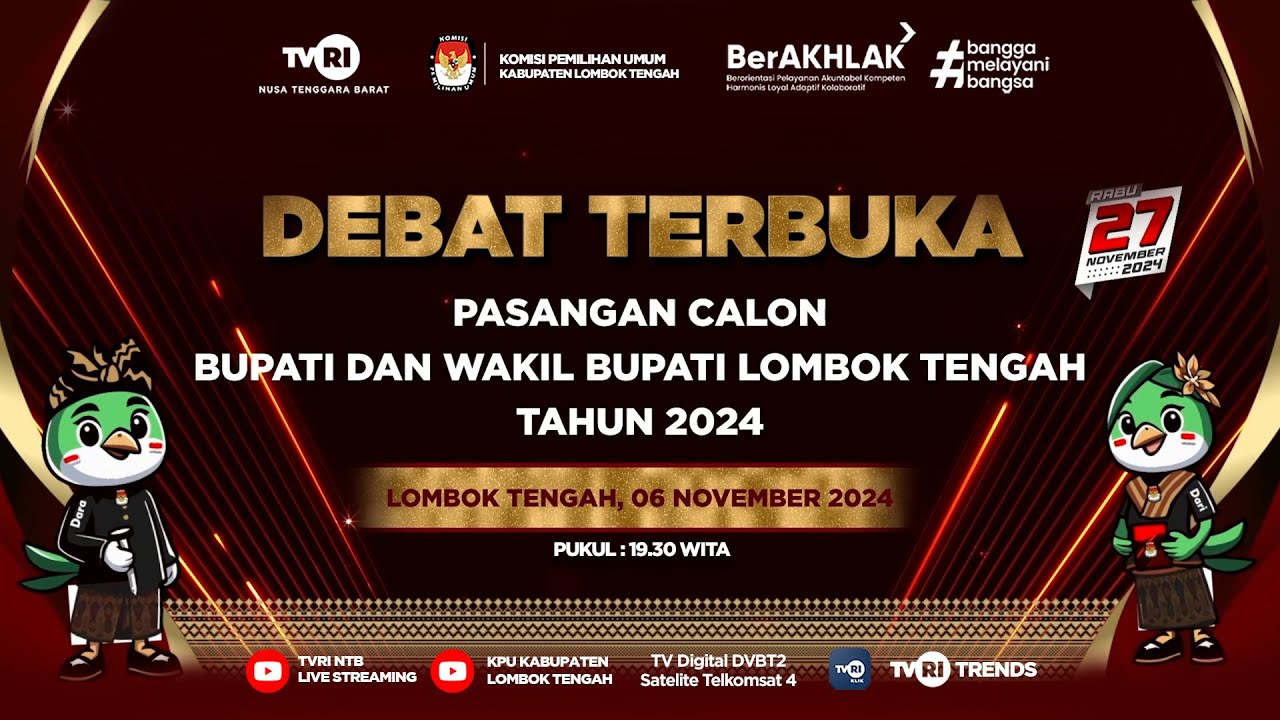 DEBAT TERBUKA PASANGAN CALON BUPATI DAN WAKIL BUPATI LOMBOK TENGAH TAHUN 2024