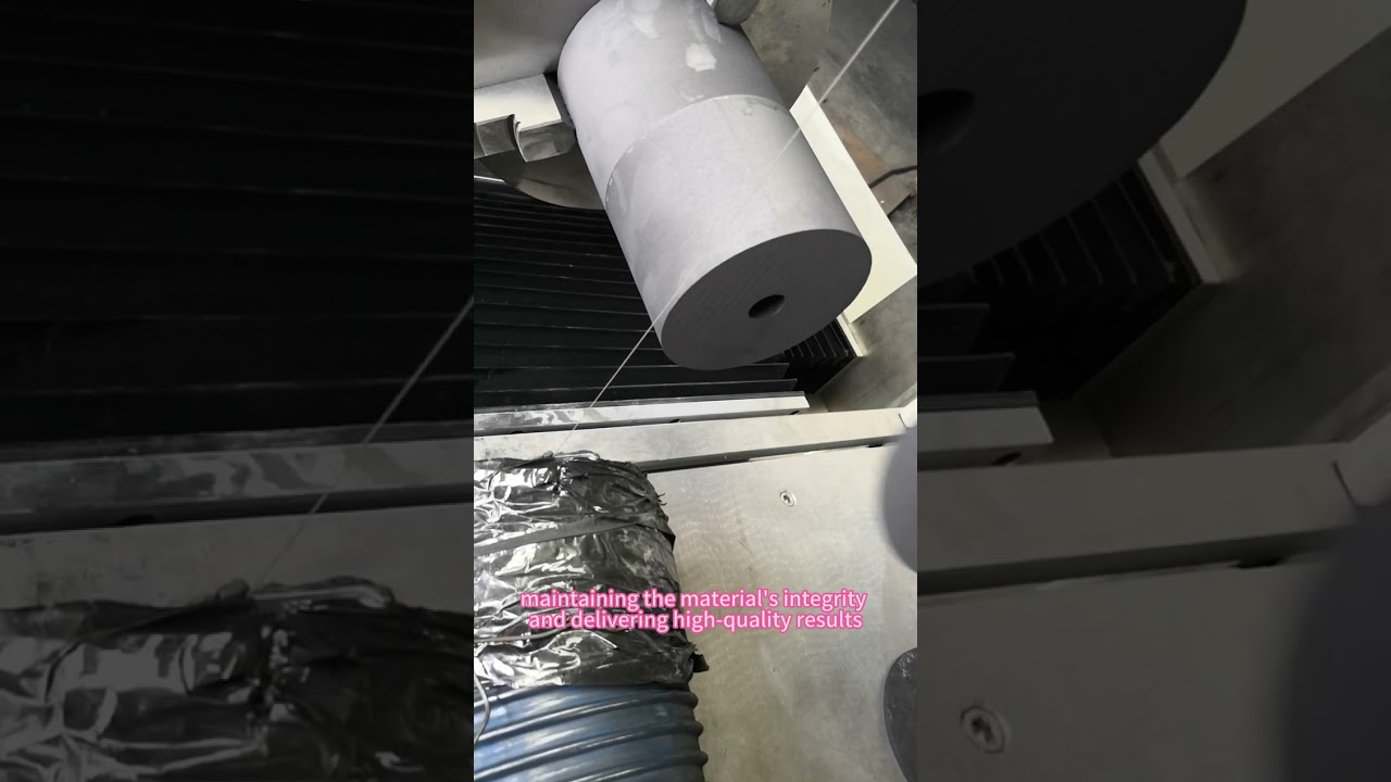 Discover the power of diamond wire cutting for graphite #diamondwiresaw #wirecutting