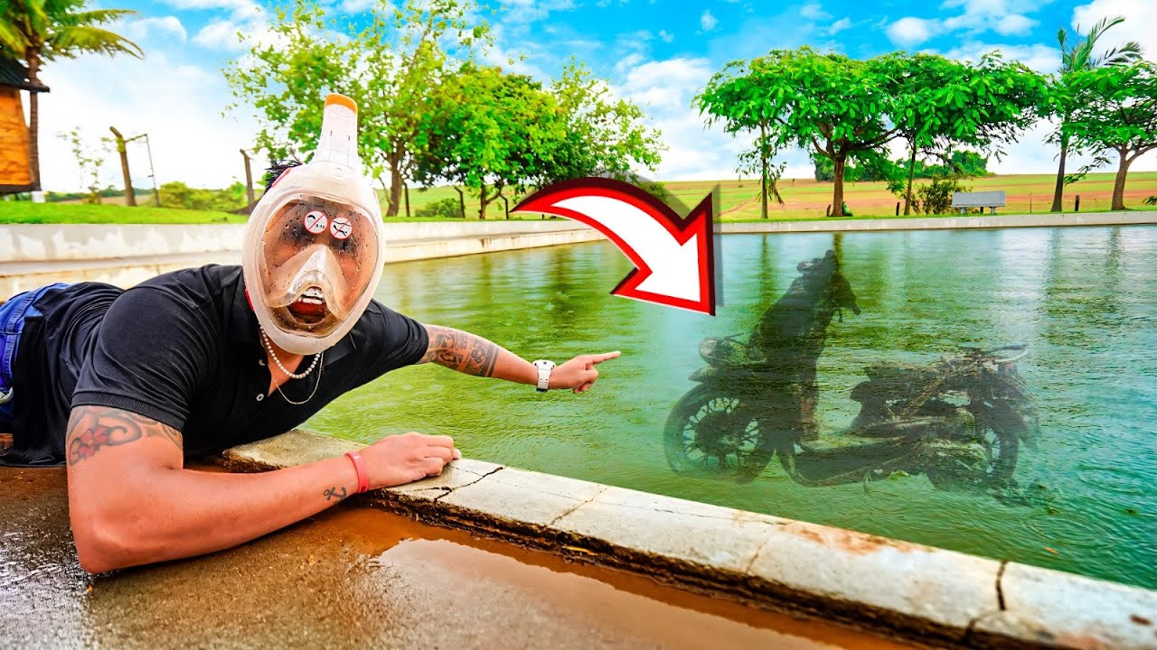 MERGULHEI NO LAGO PRA TENTAR ENCONTRAR A MOTO