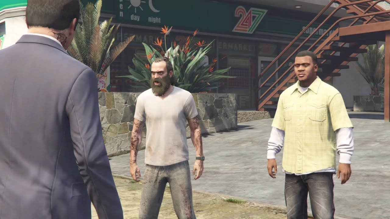 GTA V - Hangout Conversations: After Final Heist and if Trevor is gay (Trevor Michael Franklin)
