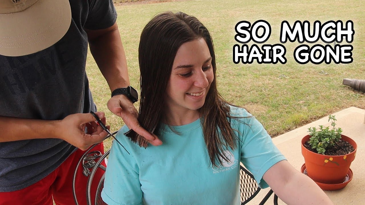 Cutting My Wife's Hair amid SOCIAL DISTANCING | First time cutting hair
