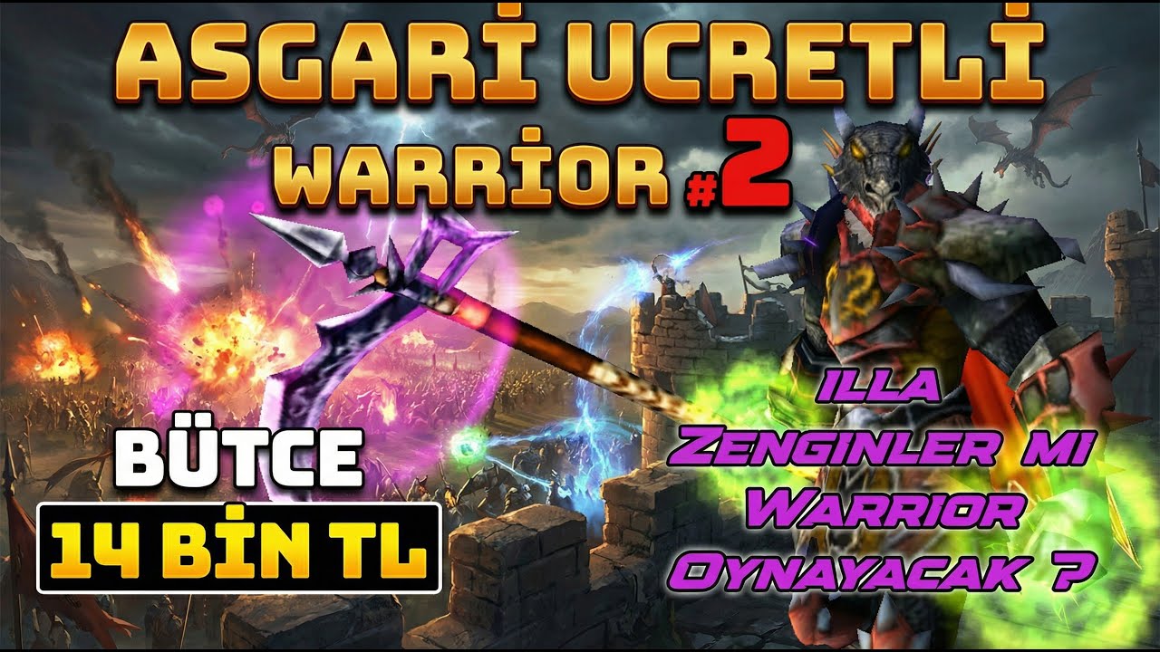 Asgari &uuml;cretle Warrior b&ouml;l&uuml;m 2  başlangı&ccedil; 14bin tl oyundan keyif almasını bileceksin  #knightonline