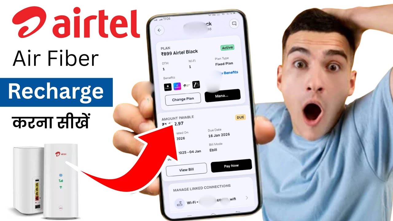 airtel airfiber recharge kaise kare | how to recharge airtel wifi | airtel fiber recharge kaise kare