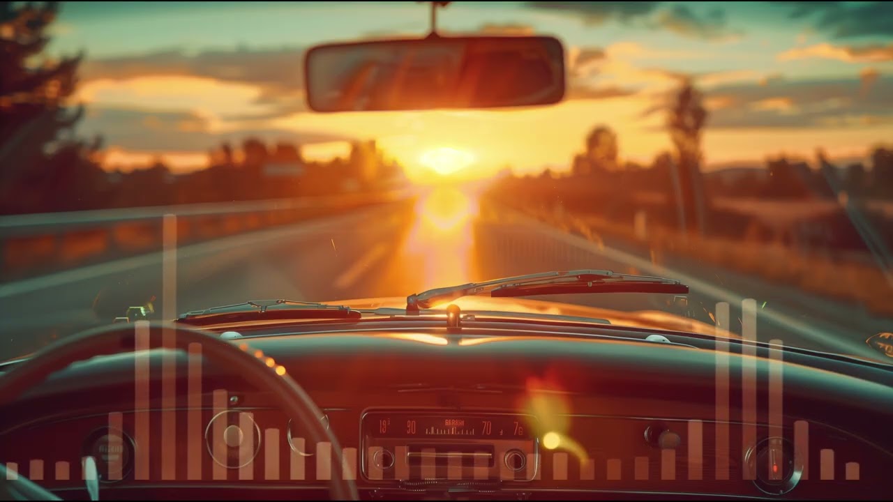 POV Midnight Highway Drive — Retro Jazz Night Ambience | 2 Hours